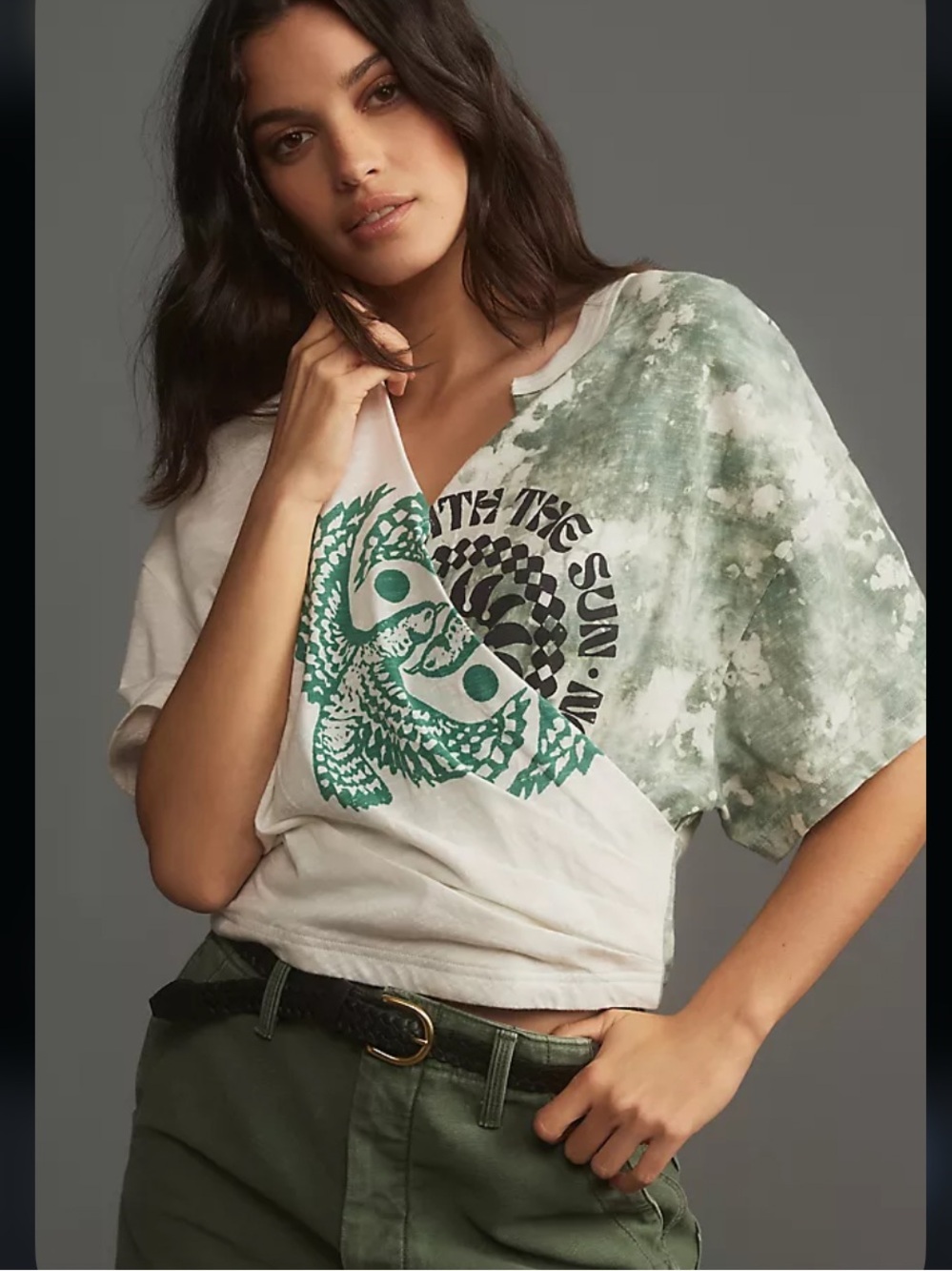 Real Fun, Wow! Wrap Band
Graphic Tee Pilcro anthro rare print boho $90